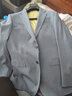 BUSYCON高級感灰藍西服男套裝新郎結婚禮服正裝2025新款商務(wù)休閑西裝男士 灰藍色（上衣+馬甲+褲子） XL 52 參考體重150-160斤 曬單實(shí)拍圖