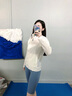 KELME 卡爾美 瑜伽健身五分褲女春夏新款高腰提臀收腹彈力訓(xùn)練緊身褲 灰藍(lán)色 L 【165/88A】 曬單實(shí)拍圖