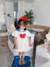 mlgt kids童裝女童連衣裙2025新款禮服裙兒童唐老鴨公主裙寶寶學(xué)院風(fēng) 白色 90cm 曬單實(shí)拍圖