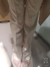 詩迪芙休閑褲女加絨喇叭褲女呢子秋冬季新款顯瘦長褲子高腰杏色闊腿百搭微喇褲 杏色加絨 L 曬單實(shí)拍圖