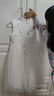 德夫阿可兒童禮服女童公主裙主持人高端鋼琴演出晚禮服小女孩婚紗夏款大童 BX683長款無袖白色 140 (建議51-60斤) 曬單實拍圖