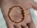 菜百首飾 黃金手鐲 足金簡(jiǎn)約轉運珠寶寶手鐲 兒童推拉手鐲   HJ 黃金手鐲 約6.47g 曬單實(shí)拍圖