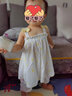 優(yōu)奇女寶寶吊帶兩件套連衣裙純棉嬰兒衣服夏季無(wú)袖背心公主裙短褲套裝 萌兔花園 100 cm 曬單實(shí)拍圖