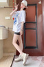 卓詩尼厚底馬丁靴女2025年秋冬季新款英倫風(fēng)復(fù)古增高女靴加絨高跟短靴女 米白色-單里 38 曬單實(shí)拍圖