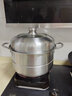 蘇泊爾蒸鍋304不銹鋼家用高拱蓋蒸籠雙層加厚復底燃氣電磁爐通用鍋 【加高拱蓋】 2層 30cm 曬單實(shí)拍圖