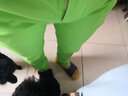 杰克查爾斯夏季彩色褲子男修身小直筒男士休閑褲韓版潮流彩褲男青年透氣薄款 JK2320果綠 （偏小一個(gè)碼） 33 曬單實(shí)拍圖