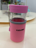 富光玻璃杯便攜水杯韓國女可愛(ài)透明創(chuàng  )意家用杯子帶蓋提繩茶杯 粉紅色【杯身圖案隨機】 380ml 曬單實(shí)拍圖