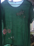 艾格城市中老年女装短袖上衣妈妈装休闲两件套宽松奶奶装棉麻套装 绿色 XXXL（110-125斤） 实拍图