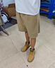 森馬（Senma）馬丁靴男高幫2025新款秋季英倫風(fēng)工裝鞋戶外防滑大黃靴情侶款潮流 黃色 (單鞋) 36 曬單實(shí)拍圖