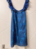 朵朵·可可夏季新款純棉寬松水母印花性感花邊吊帶家居服短睡裙 深藍 155(S) 曬單實拍圖