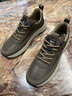 七匹狼（SEPTWOLVES）男鞋夏季休閑鞋皮面男士運動(dòng)鞋防滑耐磨戶(hù)外登山旅游鞋休閑鞋子男 卡其3366 41 【255mm】 曬單實(shí)拍圖