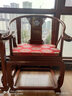 木中央 紅木家具 非洲花梨（學(xué)名：刺猬紫檀）中式圈椅三件套 實(shí)木皇宮椅 休閑椅子 明清古典圍椅 皇宮椅三件套 曬單實(shí)拍圖
