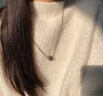 GEVILANG鈦鋼項鏈男潮流貔貅吊墜銀色轉(zhuǎn)運珠吊墜復古鎖骨鏈女嘻哈長款頸鏈 貔貅轉(zhuǎn)運珠吊墜搭配十字項鏈 曬單實拍圖