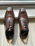 Truffaut 高定固特異手工布洛克牛津鞋男英倫復古商務(wù)正裝真皮鞋方頭透氣 咖啡色 B27 41 7.5碼 曬單實(shí)拍圖