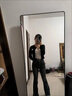 矜持范煙灰色牛仔褲女彈力新款高腰顯瘦小個(gè)子微喇叭褲子女顯瘦春秋 灰色 S 90-100斤 曬單實(shí)拍圖