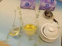 綠昌明 雙層敞口主人杯喝茶杯品茗杯玻璃功夫茶杯防燙杯小茶杯 4只裝 曬單實(shí)拍圖