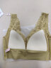 浪莎美背內衣女春夏法式固定杯可機洗蕾絲面美背無(wú)痕寬肩無(wú)感立體裹胸 黃色 適合體重120-145斤 曬單實(shí)拍圖