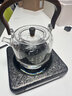 福容小坐聯(lián)名玻璃煮茶壺燒水煮茶電陶爐圍爐煮茶茶具套裝提梁壺煮茶器 小薄爐/雅黑+明璟提壺/心經(jīng) 曬單實(shí)拍圖