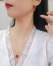 唐后（TH）珠寶款歐美輕奢紅瑪瑙耳環(huán)女925銀寶石耳墜耳飾送媽媽生日禮物 紅潤當(dāng)頭 曬單實拍圖