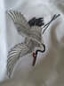 簡(jiǎn)拓原創(chuàng  )潮牌中國風(fēng)重工刺繡松鶴短袖體恤 國潮純棉寬松大碼情侶T恤衫 白色 L碼 曬單實(shí)拍圖
