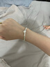 千足尹足銀999花間意半鐲銀手鐲女鈴蘭花時(shí)尚簡(jiǎn)約串珠手鏈七夕禮物女 半鐲鈴蘭花珍珠如意手鏈可調節款 曬單實(shí)拍圖