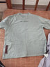 古先森男士短袖t恤男寬松純棉重磅大碼半袖打底體恤夏季圓領(lǐng)印花半截袖 灰綠色 3XL 【180-200斤】 曬單實(shí)拍圖