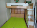 法西欧（FAXIOU）儿童床交错式上下床小户型双层床多功能子母床错位型高低床组合床 衣柜上床+1.5米普通下床+背柜 实拍图