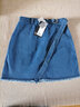 顏域女裝新品不規則A字高腰牛仔裙短款流蘇半身裙夏裝新款女10S8356 深藍 L 曬單實(shí)拍圖