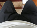 阿迪达斯 （adidas）运动裤男裤春秋款宽松透气弹力长裤运动休闲裤 黑白三条纹收腿裤 L 实拍图