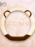 OGE Mignon系列可爱毛绒熊猫汽车方向盘套冬季女毛绒把套 米咖D形 实拍图