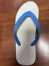【泰國人字拖】復古人字拖鞋男女親子夏季泰國防滑橡膠經(jīng)典夾腳鞋 尊貴白藍色 39-40碼/10號 曬單實(shí)拍圖