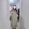 燕潯鈴蘭花掛脖連衣裙子女2025夏季新款法式露肩無袖海邊度假沙灘長裙 米杏色 M (建議100-110斤) 曬單實拍圖
