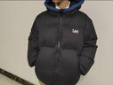Lee兒童面包羽絨服短款新品男女款輕薄連帽保暖羽絨秋冬外套童裝 黑色 140 cm 曬單實拍圖