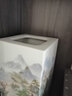 loyo 景德鎮陶瓷器粉彩鑲器擺件中式裝飾品家居書(shū)房辦公室桌面書(shū)畫(huà)筆筒瓷瓶電視柜博古架工藝品 饒志標粉彩山水鑲器小號（高20cm) 曬單實(shí)拍圖