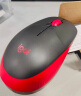 罗技（Logitech）M190 无线鼠标 笔记本电脑商务办公家用全尺寸光电鼠标 适用中大手型 红色 实拍图