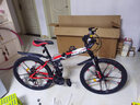 飛鴿（FG FLYING PIGEON） 折疊山地自行車(chē)成人男女學(xué)生青少年變速便攜輕便雙減震山地車(chē) 黑紅26寸十刀輪軸承+指撥+大禮包 21速高配（0-2公里代步） 曬單實(shí)拍圖