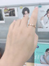 蕭邦（Chopard）小冰塊窄版女18K玫瑰金戒指情侶七夕禮贈鮮花卡 曬單實(shí)拍圖