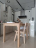 锦巢 餐桌实木餐桌椅组合北欧日式小户型饭桌现代简约长方形餐桌子橡胶木餐厅家具SCMY-2310 原木色（实木椅） 一桌4椅(1.3米) 实拍图