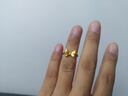 中國黃金（CHINA GOLD）黃金戒指女足金蝴蝶結在逃公主金戒指七夕禮物送送女友 【圈號13】金重約0.93g 曬單實拍圖