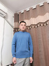 威可多（VICUTU）男士潮流長(cháng)袖針織衫易打理可機洗羊毛圓領(lǐng)打底 海鹽藍 XL 曬單實(shí)拍圖