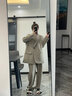 GARNUO灰色小西裝外套女兩件套裝2025春秋新款小個(gè)子高級感寬松休閑西服 奶茶灰西裝 L 【121-130斤】 曬單實(shí)拍圖