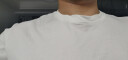 南极人（Nanjiren）两件装 男士短袖t恤夏季圆领黑白体恤T 纯色半袖上衣服打底衫男装CST01白+白 XL 实拍图