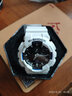 卡西歐（CASIO）手表G-SHOCK學(xué)生運(yùn)動防水防震黑金武士大表盤石英情侶表 男友禮物 潮酷白藍(lán) GA-100B-7A 曬單實(shí)拍圖