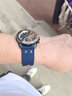 靚美萊適配漢密爾頓卡其航空野戰超越風(fēng)速 精工 卡西歐尼龍帆布手表帶男 藍色鋼釘 鋼色蝴蝶扣 22mm 曬單實(shí)拍圖