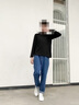（買一送上衣）牛仔褲男夏季新款直筒寬松休閑褲男韓版潮流港風(fēng)復(fù)古工裝闊腿褲純色百搭褲子男 淺藍(lán)色 XL（送T恤） 曬單實(shí)拍圖