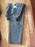 艾格破洞牛仔褲女2024年春季新款試試百搭直筒七分褲小腳褲鉛筆褲Z75 藍色 40L 曬單實(shí)拍圖