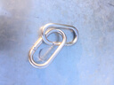 304/316不銹鋼攀巖跑道型彈簧鉤戶(hù)外登山扣橢圓形安全掛扣彈簧扣連接 304不銹鋼6*60【2只】 曬單實(shí)拍圖