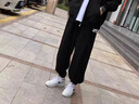 IT.NEW品牌聯(lián)名休閑褲男夏季新款褲子男士透氣速干冰絲褲寬松百搭運動褲 黑色（B） XL 曬單實拍圖