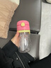 膳魔師（THERMOS）兒童吸管水杯學(xué)飲杯Tritan塑料透明水杯卡通萌趣Foogo系列  RY-淡粉色348ml 曬單實(shí)拍圖
