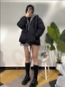 啄木鳥(niǎo)羽絨服男士冬季2025新款加厚保暖潮牌百搭帥氣青少年冬裝外套男 黑色 XL 建議130-150斤 曬單實(shí)拍圖